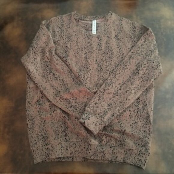 NWOT Athleta Studio to Street Splatter Animal Print Crewneck Sweatshirt - Picture 9 of 10